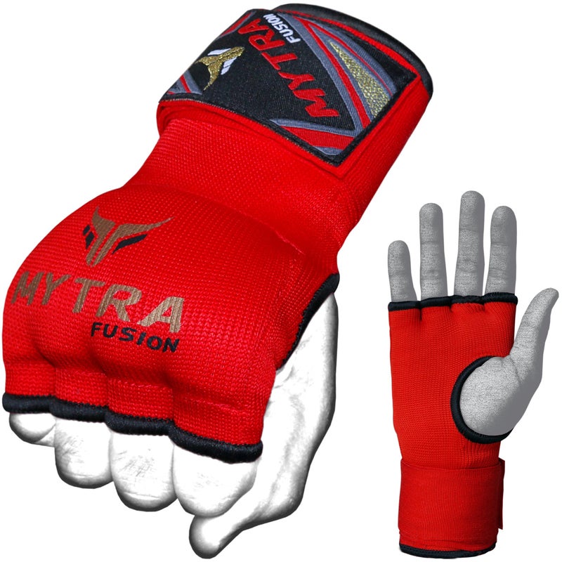 Mytra Fusion Kids Hybrid Boxing Inner Gloves Punching Boxing MMA Muay Thai Gym Workout Gel Inner Gloves Elasticated Padded Fist Under Mitts Protection Fist Knuckle Wrist Wrap (Comes in Pairs) - Image 2